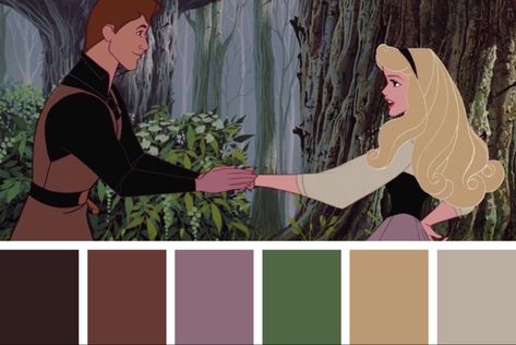 Sleeping Beauty Color Palette, Sleeping Beauty Movie, Ballet Poster, Movie Color Palette, Ballet Posters, Disney Colors, Color Pallets, Pretty Colours, Dark Fantasy Art