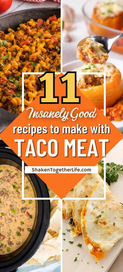 What To Make With Taco Meat Besides Tacos, Dairy Queen Taco Meat Recipe, What To Do With Leftover Taco Meat Ground Beef, Taco Meat Ideas Easy Dinners, Leftover Taco Meat And Rice Recipes, Taco Meat Appetizer Recipes, Taco Meat Uses, How To Use Leftover Taco Meat, Uses For Leftover Taco Meat