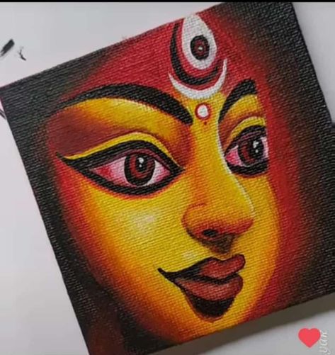 Maa Durga Painting Easy, Kulo Design, Kula Art, Ma Durga Painting, Krishna Ji Painting, Devi Painting, Student Exhibition, Buddha Painting Canvas, Ganesh Art Paintings