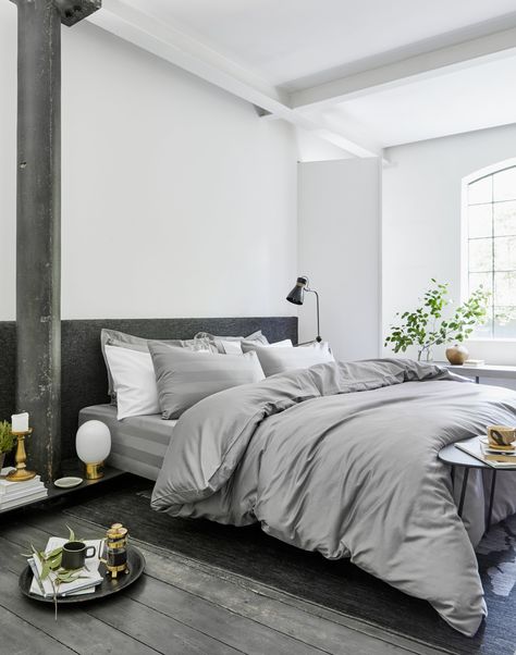 The Classic and Excellence Collection in Grey #sleepwithus #bedlinen #bedding #interior Egyptian Cotton Duvet Cover, Bedding Sets Grey, Green Duvet, Come Undone, Bed Linen Sets, Bed Sets, Grey Bedding, Cotton Duvet Cover, Beautiful Bedrooms