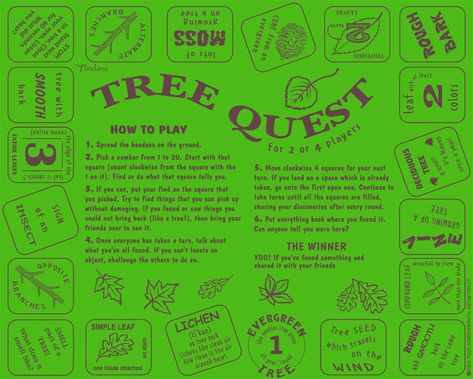 What better way to introduce kids 7-10 to the wonderful world of trees than to use our Tree Quest Fundanas! Played as a scavenger hunt this game has kids use all of their senses to discover different things about trees in the woods, parks or in your own backyard. Kids learn and discover at their o Scouts Badges, About Trees, Horse Lessons, Scavenger Hunt Games, Pond Life, Scavenger Hunt For Kids, Enrichment Activities, Life Nature, Discover Card