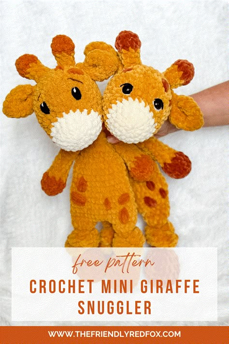 Crochet Dog Snuggler Free Patterns, Giraffe Snuggler Crochet Pattern, Crochet Snuggly Free Pattern, Crochet Unstuffed Animals, Crochet Amigurumi Giraffe, Amigurumi Snuggle Pattern, Safari Crochet Patterns, Free Cute Crochet Amigurumi Patterns, Highland Cow Lovey Crochet