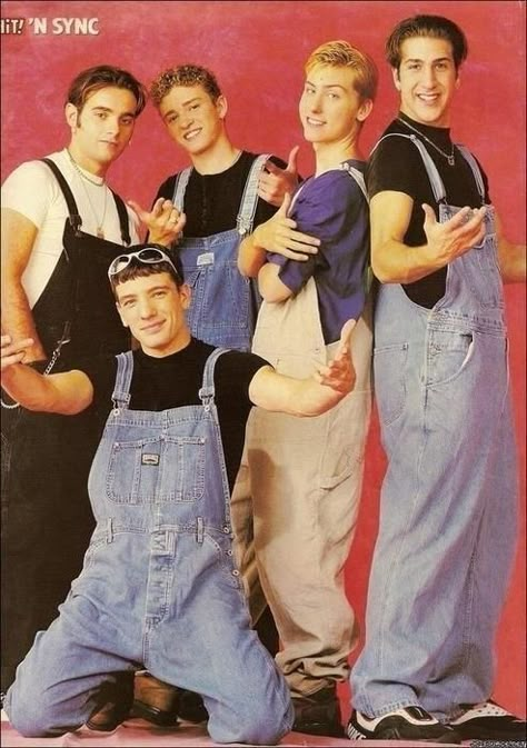 Wearing Overalls, 90s Boy Bands, 90s Overalls, Fashion Guys, Love The 90s, John Stamos, Band Outfits, Band Concert, Great Memes