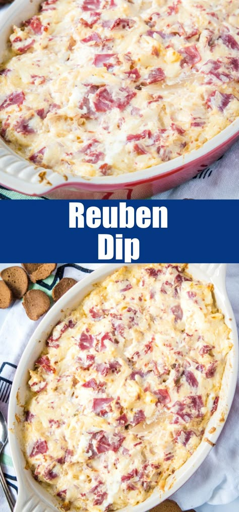 This Reuben Dip has all the flavors of a classic Reuben Sandwich in a fun and easy dip that you can make for any get together! Ruben Dip Baked, Baked Rueben Dip Tipsy Housewife, Reuben Dip Easy, Rueben Dip Recipes, Mini Rueben Appetizer, Crock Pot Reuben Dip, Rueben Dip Slow Cooker, Ruben Dip Recipe, Rubin Dip Recipe