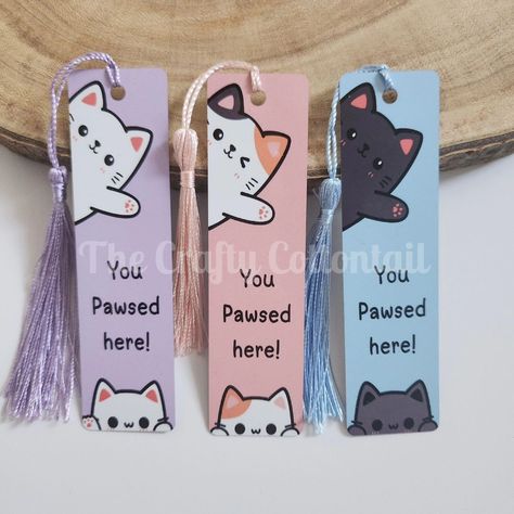 Cute kitty kawaii style bookmarks now available! Which is your favourite? 🐱🐾 #kitty #kawaiiaesthetic #bookish #booktok #cats #catlovers #reading #bookmarks #bookaccessories #calico #whitecat #blackcat Bookmark Cat Design, Drawing Ideas Bookmark, Cute Cat Bookmarks Diy, Book Maker Ideas, Cute Designs For Bookmarks, Book Lover Painting Ideas, Cute Bookmarks Diy Creative, Black Bookmark Ideas, Note Book Design Idea