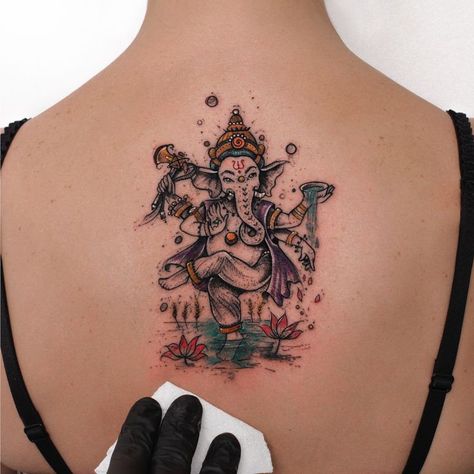 Buddhist Symbol Tattoos, Tattoo Elephant, Hindu Tattoos, Ganesh Tattoo, Famous Tattoo Artists, Ganesha Tattoo, Amazing Tattoos, 4 Tattoo, Spiritual Tattoos