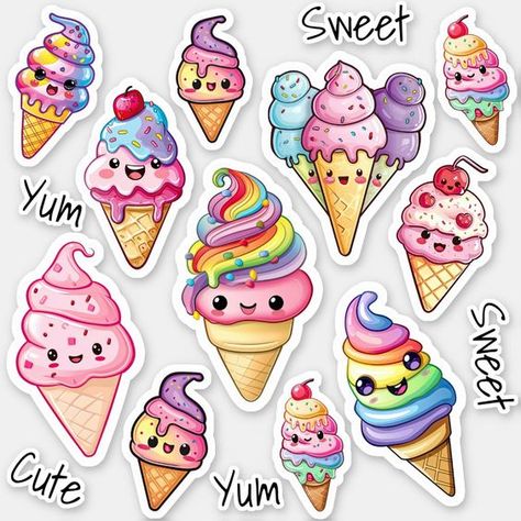 Cute Kawaii Ice Cream Kids Sticker #sticker Stickers #stickers freesticker #freesticker freestickers #freestickers free download sticker #freedownloadsticker 15.77 Cute Stickers For School, Ice Cream Shop Drawing, Cool Stickers Printable, Cute Ice Cream Drawing, Ideas For Stickers, Quirky Stickers, Kawaii Food Stickers, Cute Printable Stickers, Ice Cream Drawing