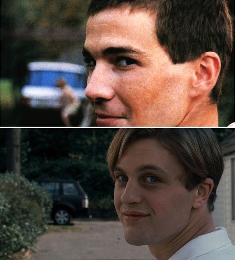 Arno Frisch & Michael Pitt as 'Paul' in Michael Haneke's "Funny Games" (1997/2007). Funny Games 2007, Funny Games 1997, Michael Pitt, Funny Games, Horror Movies, Media, Film, Funny, Books