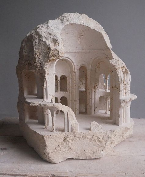 matthew simmonds carves miniature architectural sculptures from solid stone + marble Architecture Artists, Salisbury Cathedral, Art Connection, Architectural Sculpture, Bear Sculptures, Sacred Architecture, Stone Architecture, Colossal Art, Ancient Ruins