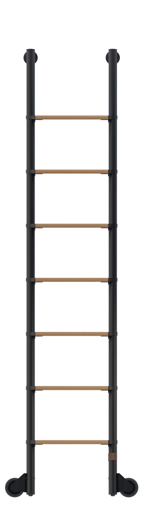 Ladder Collection - ALTA - Putnam Rolling Ladder Rolling Ladder, Wood Steps, Grey Wood, Red Oak, White Oak, Wood Species, Modern Minimalist, Minimalist Design, Tool Design