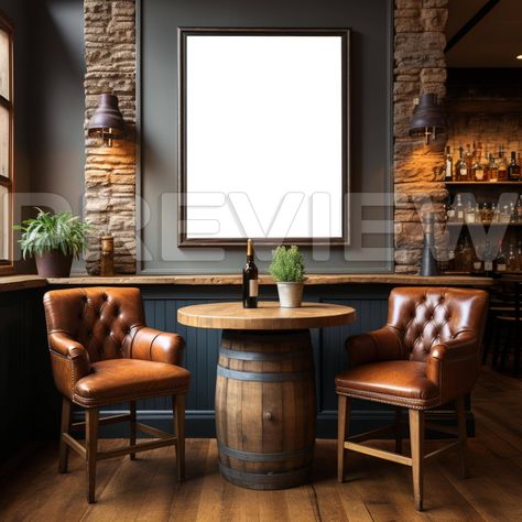 20 Best Home Design Trends For 2024 Bar Lounge Room, Sepia Wall Art, Bar Nook, Whiskey Lounge, Bourbon Room, Whiskey Room, Sleek Bar, Nook Decor, Mockup Frame