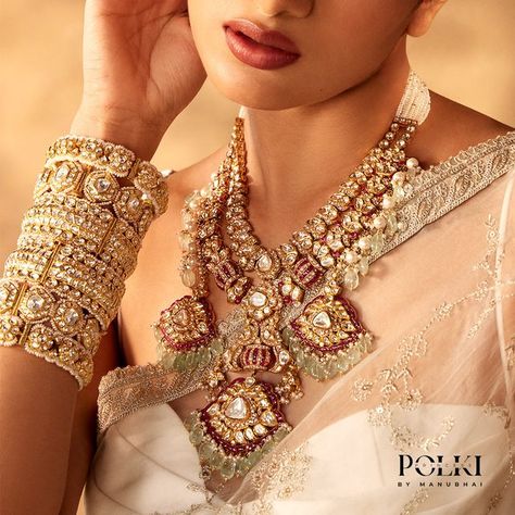 This beautiful Polki necklace with sea green stones is something perfect to compliment you at your big days. Manubhai Jewellers, Polki Necklace, Polki Jewellery, Green Stones, Bridal Jewellery, Sea Green, Green Stone, Emerald Green, Big Day