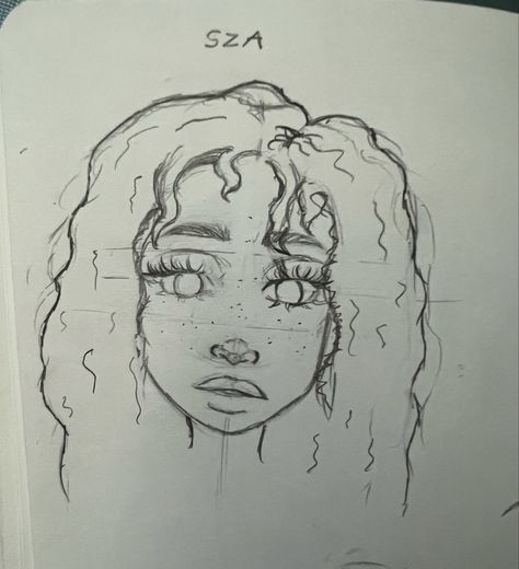 #sketch #szasinger #girl Drawing Sza Singer, Sza Singer Drawing Easy, Sza Singer Sketch, Sza Drawing Pencil Art, Sza Drawing Sketch Easy, Sza Singer Drawing, Powerpuff Boys, Drawings Inspo, Sza Singer