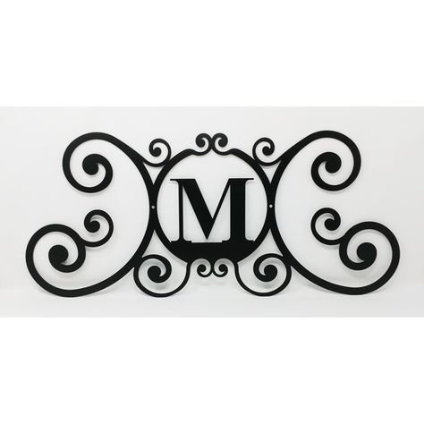 Village Wrought Iron HP-OD-M House Plaque Letter M - Walmart.com - Walmart.com Letters Wall Decor, Initial Wall Decor, Initial Wall Art, Door Display, Initial Wall, House Plaques, Wall Borders, Patio Wall, Address Plaque