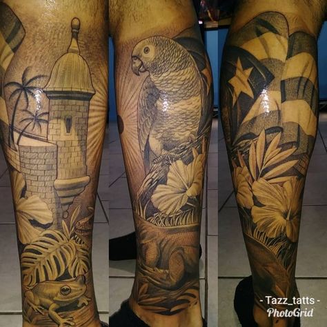 Puerto Rico Tattoo, Taino Tattoos, Instagram Tattoos, Hawaii Tattoos, Quarter Sleeve Tattoos, Red Ink Tattoos, Full Body Tattoo, Dope Tattoos For Women, Leg Sleeve Tattoo