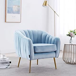 Interior Penthouse, Light Blue Accent Chair, Cinderella Bedroom, Beach Palette, Light Blue Chair, Light Blue Living Room, Office Light, Blue Accent Chairs, Modern Club Chair