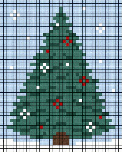 Alpha pattern #138792 | BraceletBook Christmas Tree Alpha Pattern, Pixel Christmas Tree, Christmas Alpha Patterns, Alpha Patterns Crochet, Crochet Tapestries, Crochet Graphic, Xmas Blanket, Alpha Bracelet, Cross Stitch Christmas Stockings