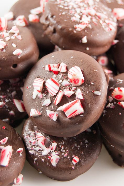 Dipped Oreos Christmas, Christmas Oreos, Oreo Ideas, Peppermint Oreos, Covered Oreo Cookies, Mint Desserts, Chocolate Dipped Oreo, Christmas Cookie Recipes Holiday, Peppermint Recipes