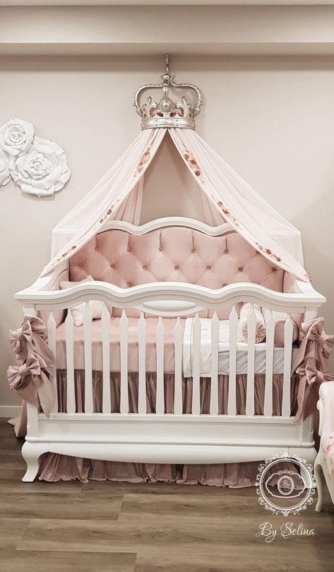 Baby girl nursery room ideas flowers paintings & prints Room Ideas Flowers, Baby Girl Nursery Princess, Princess Nursery Theme, Princess Theme Bedroom, Room Ideas Grey, Princess Crib, Nursery Princess, Baby Girl Nursery Room Ideas, Cozy Baby Room