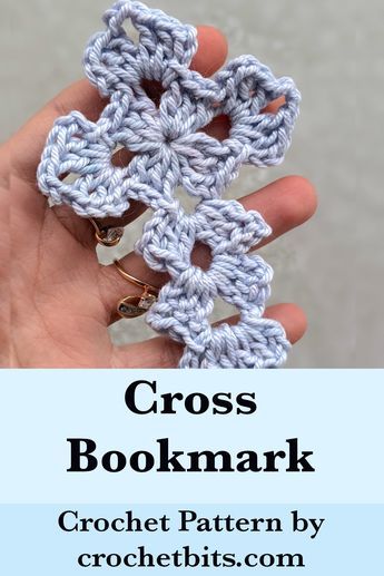 I thought about making a crochet cross that can be used as a bookmark or as a decor element of a larger crochet composition. You can make the cross either single or multi-colour, small or big, with or without embellishments. Think of it as a base for creating something unique and deeply personal. #crochetcross, #eastercross, #crochetcrosspattern, #howtocrochet, #crochetpattern, #crochettutorial, #crochet, #howtocrochetbeginners Crocheted Cross Pattern Free, Crochet Cross Pattern Free Easy, Crochet Pocket Cross, Cross Bookmark Crochet, Crocheted Cross Bookmarks Free Pattern, Cross Bookmarks Crochet Free Pattern, Christian Crochet Projects, Free Crochet Cross Patterns, Crochet Cross Keychain