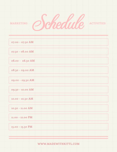 Simple Cute Timetable Cute Timetable Template, Cute Timetable, Timetable Design, Timetable Template, Weekly Cleaning Schedule, Visual Schedule, Day Planner Design, Schedule Planner, College Planner