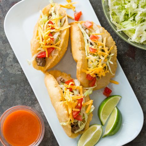 Puffy Taco, Puffy Tacos, Weekend Recipe, Fried Tacos, Cooks Country Recipes, Crispy Tacos, Fried Tortillas, America's Test Kitchen Recipes, Taco Recipe