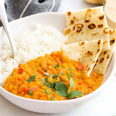 Red Lentil Curry - Healthy Little Foodies Lentils Sweet Potato, Lentil Bake, Quick Lunch Ideas, Red Lentil Curry, Red Lentil Recipes, Red Split Lentils, Canned Lentils, Red Lentils, Lentil Curry