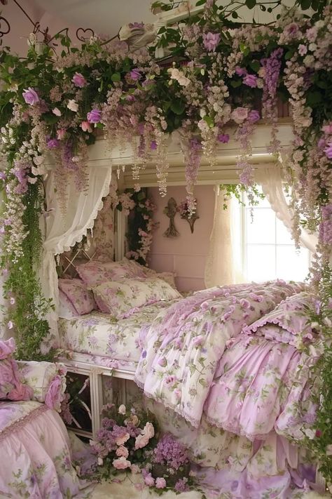 25 Magical Fairy Bedroom Ideas for a Touch of Whimsy - Roomy Retreat Dreamy Bedrooms Aesthetic, Swiftie Bedroom, Fairy Bedroom Ideas, Fairy Themed Bedroom, Princess Bedrooms, Fairy Bedroom, Cozy Fall Bedroom, Princess Bedroom, Purple Bedroom