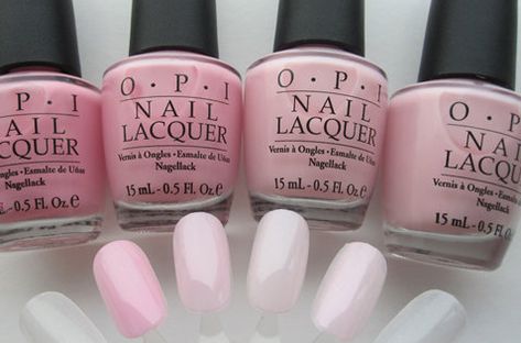 OPI Soft Shades 2010 Opi Soft Pink Shades, Opi Pink Nail Polish Shades, Opi Soft Shades, Opi Pink Nail Polish, Opi Pink, Pink Nail Polish, Hair Color Pink, Pretty Lights, Creative Nails