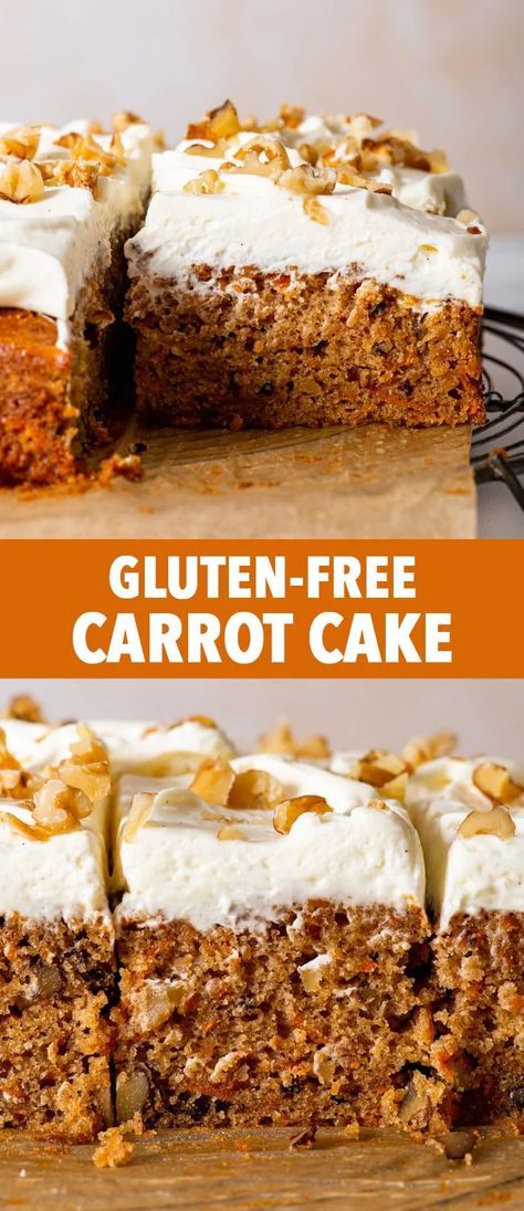 Easy Gluten Free Carrot Cake, Best Gluten Free Carrot Cake, Almond Flour Carrot Cake, Gluten Free Carrot Cake Recipe, Carrot Cake Bars, Gluten Free Cookbooks, Gluten Free Carrot Cake, Hashbrown Casserole, Eating Healthier