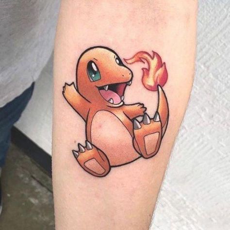 Squirtle And Bulbasaur, Charmander Tattoo, Video Game Tattoos, Pikachu Tattoo, Cool Background, Gamer Tattoos, Circle Tattoos, Naruto Tattoo, Gaming Anime