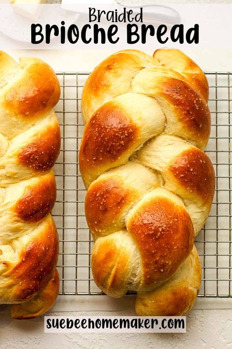 Braided Brioche Bread is exceptionally delicious due to its rich, buttery flavor, and tender, moist crumb. Enjoy this luxurious bread in a braided pattern and bake until golden brown. We love serving brioche bread as a base for sandwiches or French toast! Easy Challah Bread Recipe, Challa Bread, Easy Challah, Vegan Challah, Challah Bread Recipe, Challah Recipe, Challah Bread Recipes, French Bread Recipe, Yeast Bread Recipes