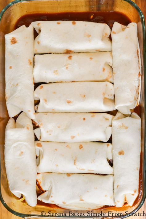 Oven Baked Steak Burritos | Serena Bakes Simply From Scratch Easy Steak Burrito Recipe, Flank Steak Burritos, Steak Burritos Mexican, Oven Baked Burritos, Oven Burritos, Breakfast Plating, Chimichanga Recipes, Steak Burrito Recipe, Steak Burritos