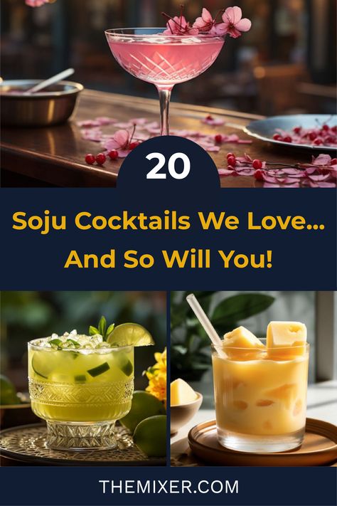 🇰🇷🍶 Soju is having a moment in the sun, and long may it last! We love using it as a cocktail base because of its neutral flavor profile. That’s mixologist speak for “you can mix this with everything and it’ll taste great!” Get ready to shake it up with fruit, herbs, beer, Jello and even yogurt! Yogurt Soju Cocktail Recipes, Soju Mixed Drinks, Yogurt Cocktail, Soju Recipe, Soju Cocktail Recipes, English Drinks, Soju Cocktails, Hibachi Party, Soju Drinks