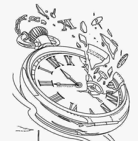 Clock Tattoo Sleeve, Chest Tattoo Stencils, Animal Stencil Art, Gear Tattoo, Clock Drawings, Pocket Watch Tattoos, Single Line Tattoo, Band Tattoo Designs, Clock Tattoo Design