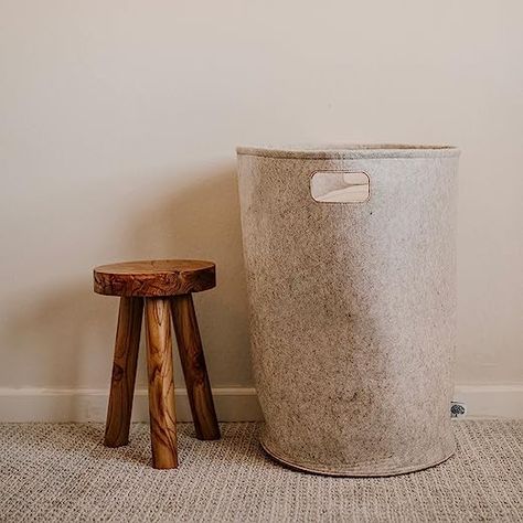 Laundry Hamper - Storage Basket and Hamper (Oatmeal) Kids Laundry Hamper, Felt Storage Basket, Nursery Hamper, Felt Storage, Baby Routine, Hamper Storage, Baby Hamper, Nursery Storage, Baby Co