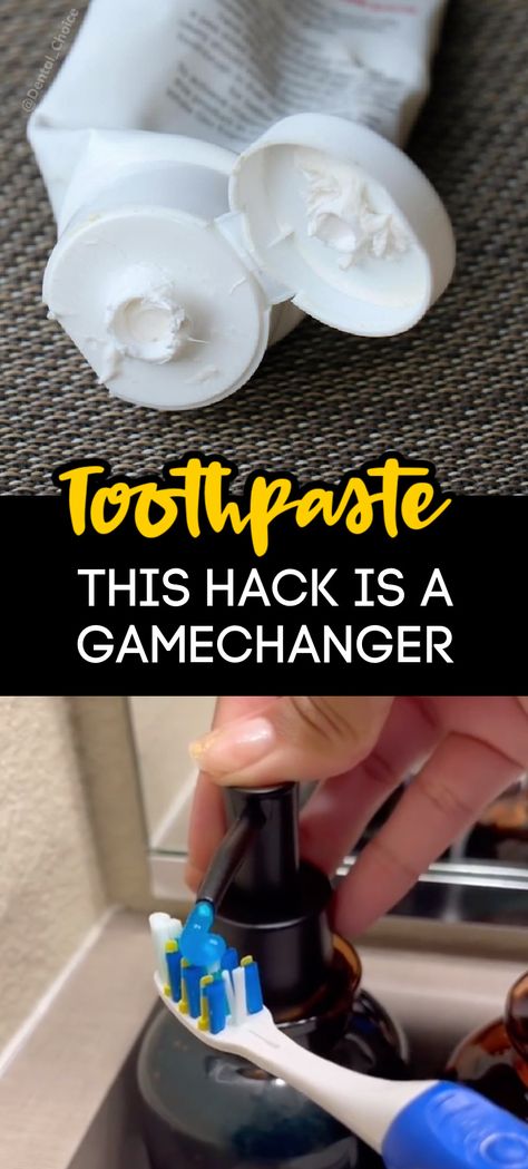 This Toothpaste Dispenser Hack Is A Game Changer For Teeth Brushing Time Bathroom With Laundry Room Combo, Mouthwash Dispenser Ideas, Bathroom With Laundry Room, Soap Dispenser Diy, Dispenser Ideas, Bathroom With Laundry, Benefits Of Baking Soda, Mouthwash Dispenser, Diy Toothpaste