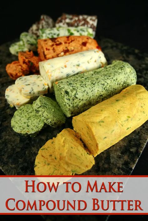 Compound Butter Recipes, Butter Boards, Flavored Butter Recipes, Butter Recipes Homemade, Flavored Butters, Compound Butters, Compound Butter Recipe, Herb Butter Recipe, Chopped Vegetables