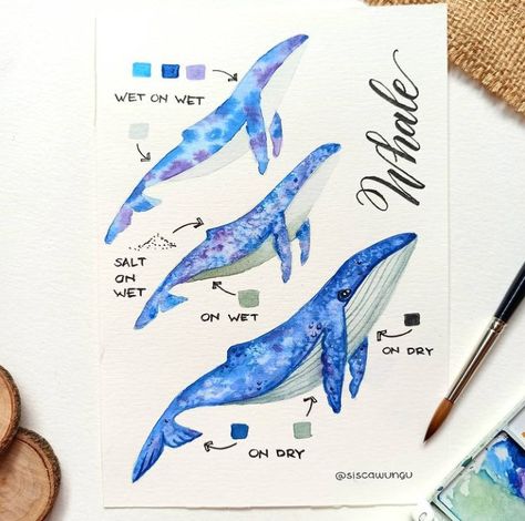 Watercolor Step By Step Tutorials Easy, Watercolor Animals Easy Step By Step, Animal Watercolor Easy, Watercolor Drawing Easy Step By Step, Watercolor Art Lessons Step By Step, Cute Watercolor Paintings Easy, Watercolor Step By Step Tutorials, Watercolour Step By Step, Watercolor Sea Animals