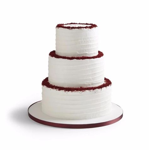 red velvet wedding cake - Google Search Red And White Wedding Cake, American Cupcakes, Red Velvet Wedding, Red Velvet Wedding Cake, Best Red Velvet Cake, Sunflower Wedding Cake, Halloween Wedding Cakes, Hummingbird Bakery, Cream Wedding Cakes