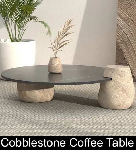 Introducing a Timeless Blend of Elegance and Functionality! Elevate your living space with the Ozarke Cobblestone Coffee Table, a stunning addition that seamlessly combines rustic charm and modern design. Crafted with utmost attention to detail, this exquisite coffee table is sure to become the focal point of any room. PRODUCT FEATURES Design: The Ozarke Cobblestone Coffee Table boasts a magnificent marble tabletop that exudes opulence and refine Modern Living Room Table, Marble Products, Cobble Stone, Center Tables, Interior Design Per La Casa, Stone Coffee Table, Unique Coffee Table, Food Court, Coffee Table Wayfair