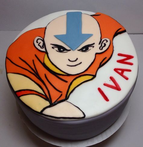 Avatar The Last Airbender Cake, Avatar Cake, Avatar Birthday, Avatar Party, Star Trek Cake, Avatar Elements, Appa Avatar, Pirate Ship Cakes, Kids Birthday Party Food