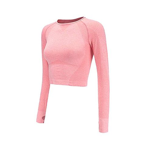 Running Outfits, Gym Crop Top, Yoga Long Sleeve, Sports Crop Tops, Seamless Top, Long Sleeve Workout, Gym Tops, Cropped Tops, Yoga Shirts