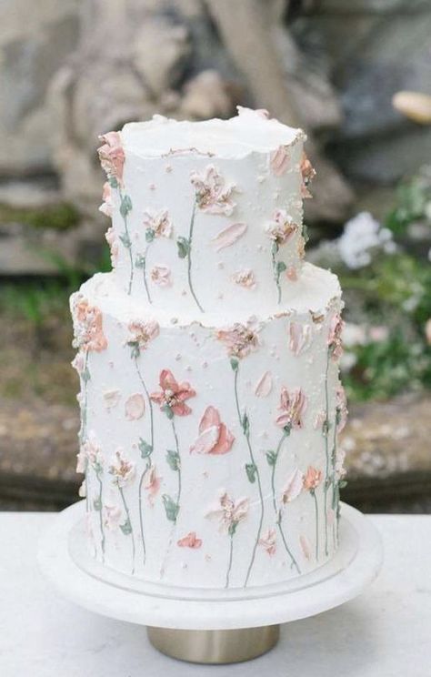 Wildflower Cake, Whimsical Wedding Cakes, Pretty Wedding Cakes, Creative Wedding Cakes, Wildflower Baby Shower, Floral Wedding Cake, Dream Wedding Cake, Floral Wedding Cakes, Dream Wedding Decorations