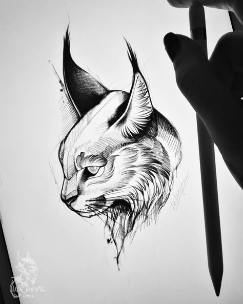 Tier Tattoo, Animal Drawings Sketches, Desenho Tattoo, Tattoo Art Drawings, Black Work, Pencil Art Drawings, Animal Sketches, Tattoo Design Drawings, Flower Mandala