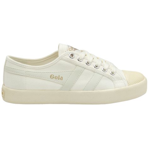 Buy Gola womens Coaster trainers in off white/gold online from gola. Summer Style Ideas, Bags For Men, Adidas Gazelle Sneaker, Adidas Superstar Sneaker, Fall 2022, Big Sister, Training Shoes, White Sneakers, Style Board