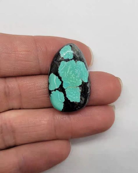 Hubei Turquoise Cabochon Backed $15 Comment me, mine, m, etc. To claim $5 shipping to 🇺🇸 $19 shipping to everywhere else Combined shipping on multiple purchases offered. 😁 . . . #turquoise #variscite #lapidary #jewelry #silversmith #cabochon #cabs #gemstones #geology #jewelrydesign #turquoiseforsale #cabsforsale #cabsale #hubei #royston #8 #7d #desertbloom #rocks Heirloom Turquoise Cabochon Jewelry, Artisan Beaded Turquoise Beads, Gems, And Cabochons, Artisan Turquoise Beads, Gems, And Cabochons With Natural Stones, Luxury Turquoise Cabochon Gemstones, Turquoise Large Beads, Gems And Cabochons, Jewelry Design, Turquoise, Gemstones