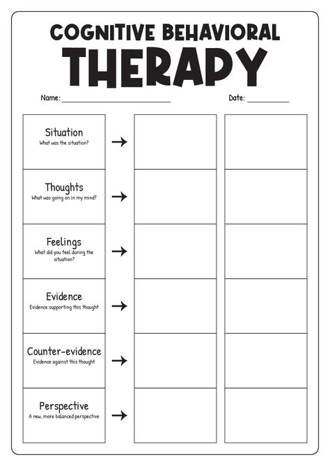 18 Counseling For Teens Worksheets - Free PDF at worksheeto.com Teen Therapy Activities, Cbt Therapy Worksheets, Group Counseling Activities, Group Therapy Activities, Counselling Tools, Coping Skills Activities, Counseling Worksheets, Cbt Worksheets, Cbt Therapy