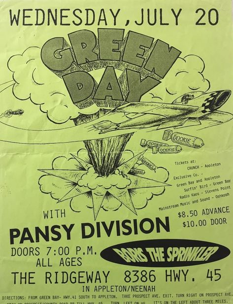 Pansy Division, Green Day Polaroid Poster, Green Day Band Shirt, Green Day Warning, Division Posters, Green Day Nimrod Era, Green Day Vinyl, History Projects, Band Posters