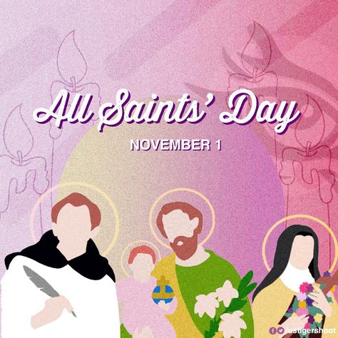 All Saints' Day  (1st November) Saint Poster Board Ideas, All Saints Day Poster, November 1 All Saints Day Prayer Catholic, All Saints Day Pubmat, Who Dat Saints, Catholic All Saints Day Quotes, Heaven Wallpaper, Saints Days, All Saints Day